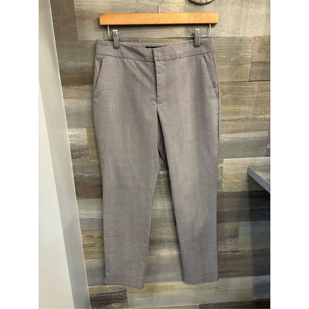 Zara 2 black plaid skinny fit dress pants w/side pockets